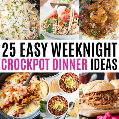What are your favorite go to crock pot recipes? 25 Easy Weeknight Crockpot Dinner Ideas ⋆ Real Housemoms