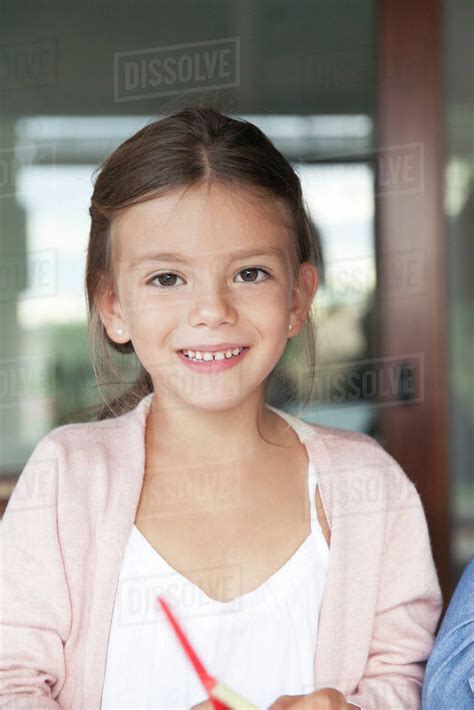 Little Girl Smiling Portrait Stock Photo Dissolve