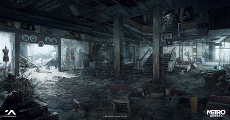 Artstation Metro Exodus Shopping Mall Andrzej Dybowski Apocalypse