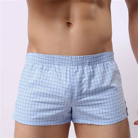 Men Underwear Boxers Cotton Plaid Shorts Men S Panties Big Short Breathable Flexible Shorts