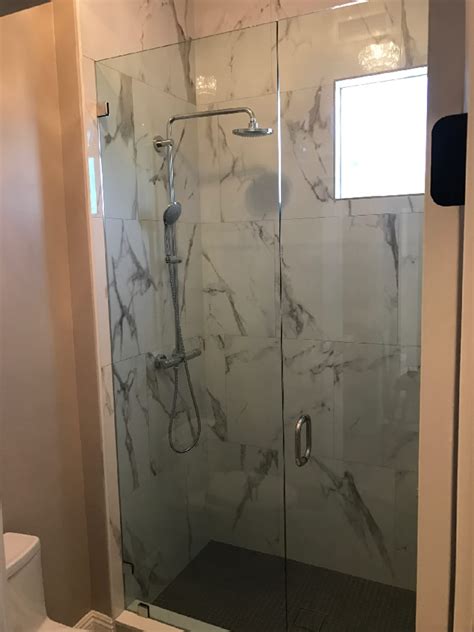 custom large shower glass install la jolla patriot glass and mirror san diego ca