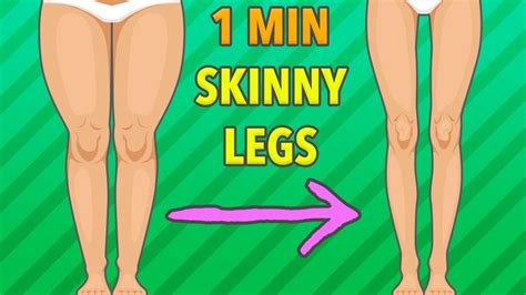 1 Minute Exercises To Get Skinny Legs YouTube