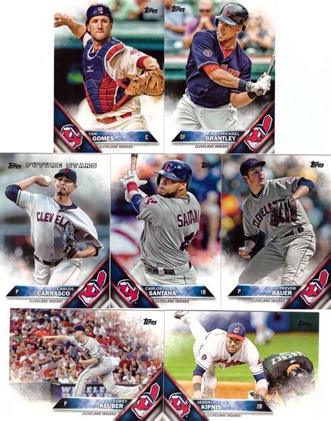 Topps Cleveland Indians Baseball Card Team Set