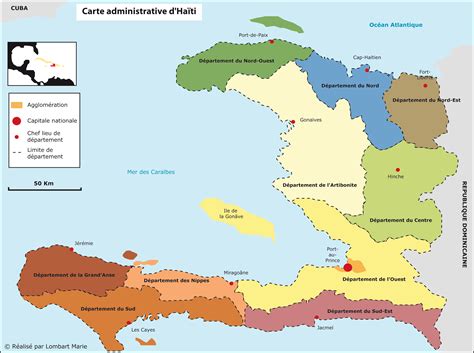 Carte Geographique De Lile Dhaiti