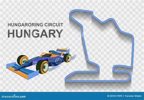 Hungary Grand Prix Race Track For Formula 1 Or F1 Detailed Racetrack