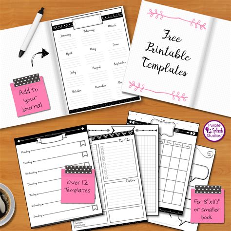 You don't have much time for special designs or are just looking for inspiration? Free Printable Bullet Journal Templates. Over 12 layouts ...