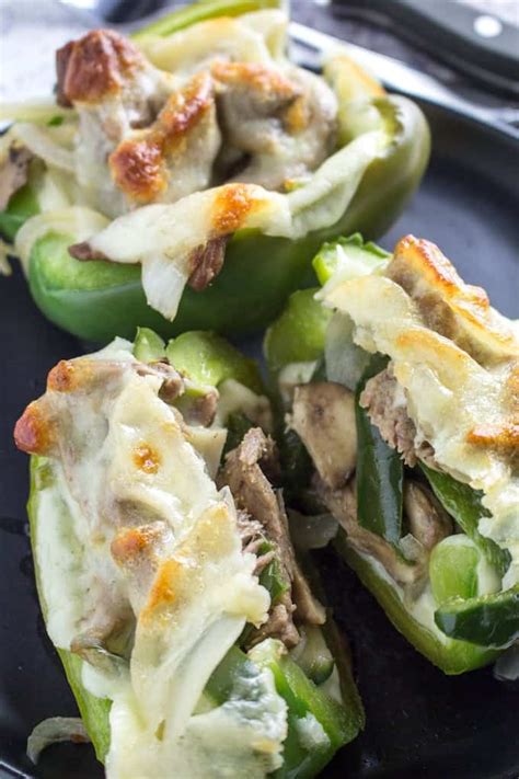 Stuffed peppers are what dinner dreams are made of. Philly Cheesesteak Stuffed Peppers Recipe - Low Carb ...