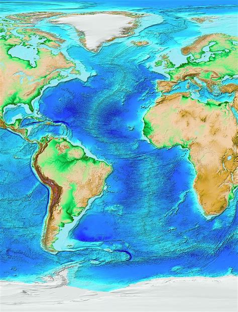 Exploring The Atlantic Ocean Topographic Map Map Of Counties In Arkansas