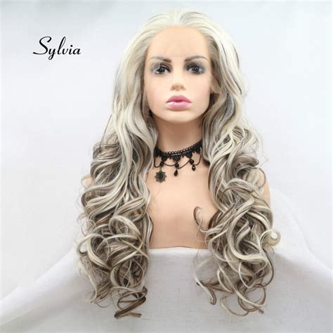 Sylvia Mixed Blonde Wigs Long Bouncy Curly Wigs Free Part For Women