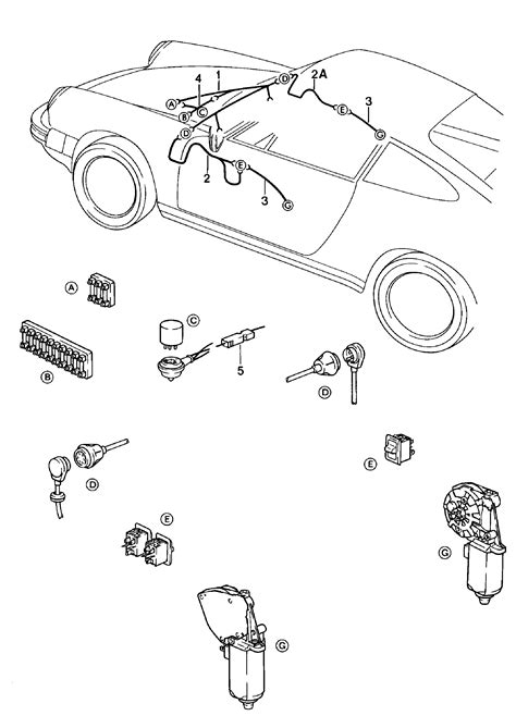 Porsche 911 (1978 - 1983) - Power window. Wiring harnesses. > Porsche