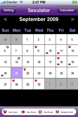 A Sexulator Discrete Version Sex Calculator Calendar At Mac App Store Downloads And Cost