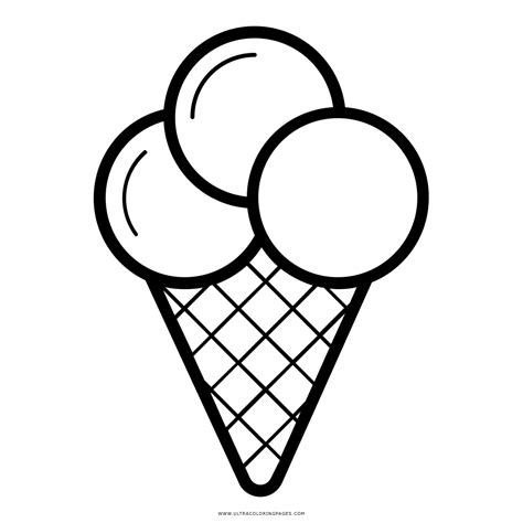 Ice Cream Cone Coloring Page Ultra Coloring Pages
