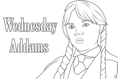 Wednesday Coloring Pages For Kids