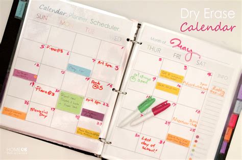 Dry Erase Calendar Home Made By Carmona