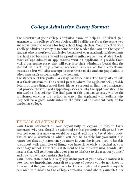 32 College Essay Format Templates And Examples Templatearchive