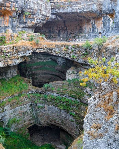 The Baatara Gorge The Cave Of The Three Bridgestannourine Liban