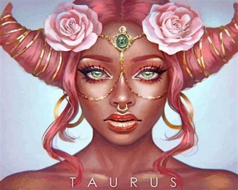 Taurus Zodiac Sign Girl Paint By Number Painting By Numbers