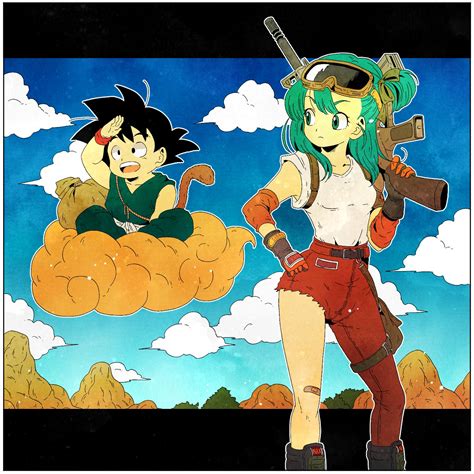 Son Gokuu And Bulma Dragon Ball And More Drawn By Toritoki Trig