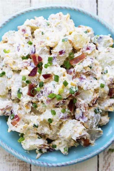 Place the potatoes into a pan of salted boiling water and cook for 15 minutes or until tender when pierced with the tip of a knife. Bacon Ranch Potato Salad | The Recipe Critic