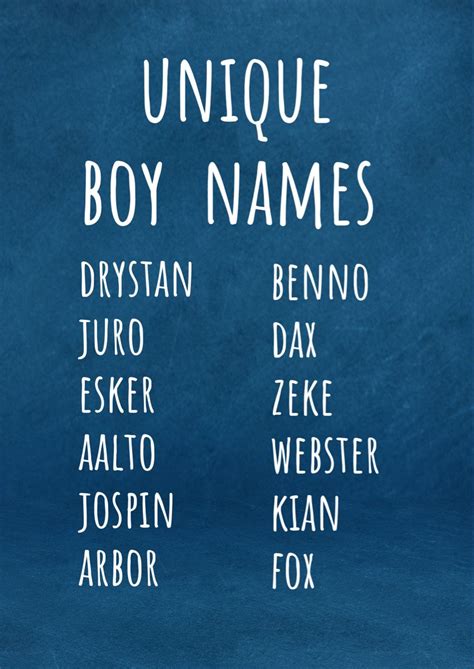 Unique Boy Names In 2023 English Baby Names Best Character Names