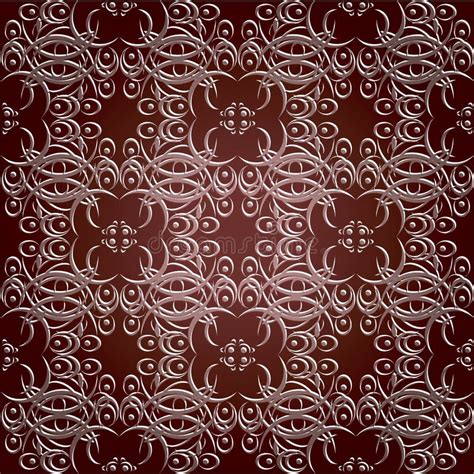 Royal Seamless Pattern On A Green Background Luxury Vector Stock