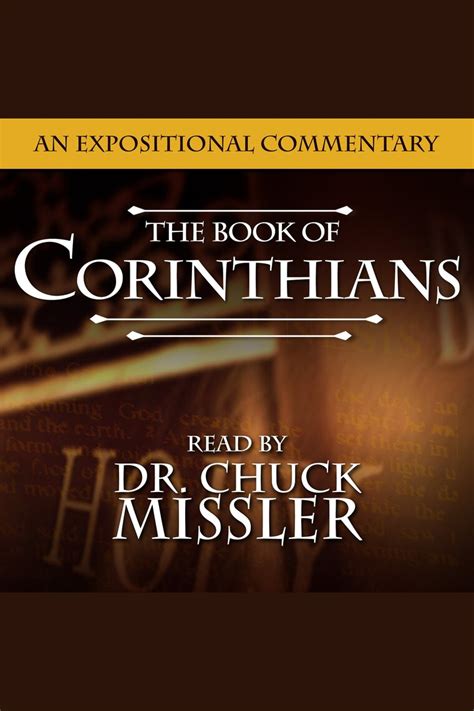 The Books Of I And Ii Corinthians By Chuck Missler Narrated By Chuck