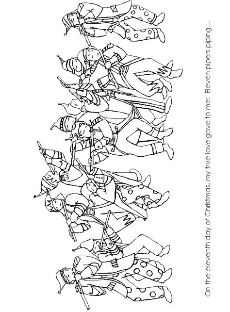 Color your own are black and white line drawings, all of them my own original artwork, which you can copy and color in the graphics program on your own computer, or you can print them out and color them with colored pencils, crayons, whatever you enjoy! 10 Lords A Leaping Coloring Page Coloring Pages