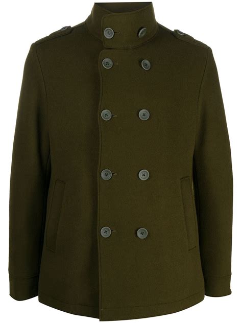 Le mannequin mesure 1m70 et porte une taille s. Veste courte croisée Kaki - Herno - La maison Keitel