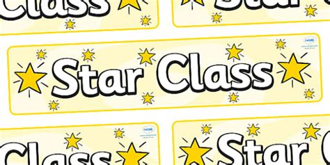 Free Star Themed Classroom Display Banner Teacher Made