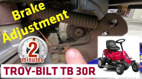 How To Adjust Your Mower Brakes Troybilt Tb30 R Youtube