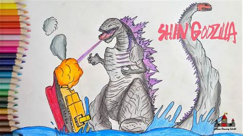 Draw Shin Godzilla Atomic Breath Step By Step Drawing And Colouring