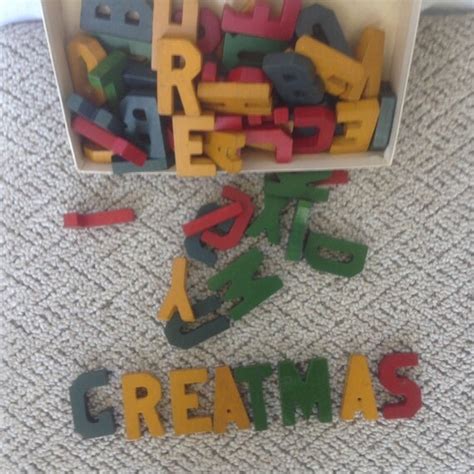 Items Similar To Antique Wood Cut Out Letters 61 Letters In All