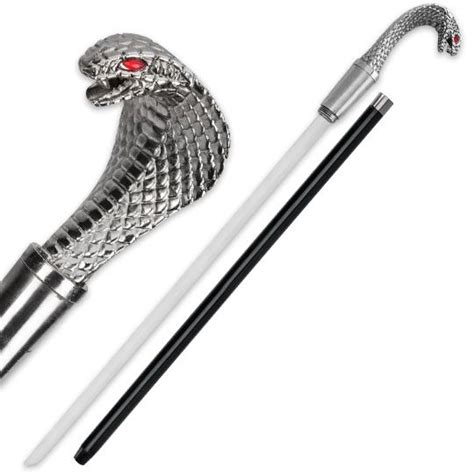 Striking Cobra Sword Cane King Cobra Snake Walking Sticks Sword