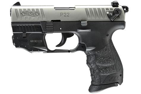 Walther P22 Nickel 22lr Rimfire Pistol With Laser Sportsmans Outdoor