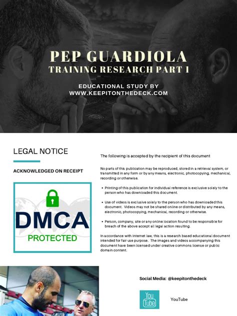 Pep Guardiola Training Research Part 1 Pdf Cyberspace Communication