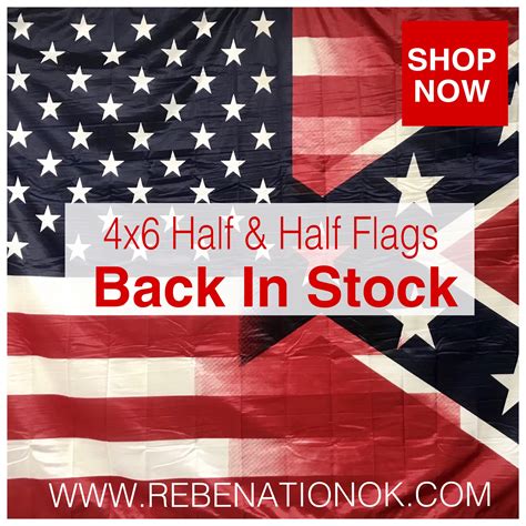 Half And Half Confederate Flag Available At Rebel Nation