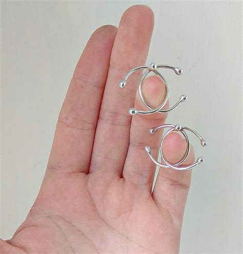 Nipple Ring Non Piercing Adjustable Nipple Ring Sterling