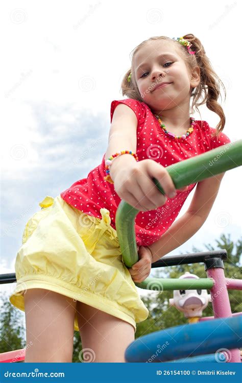 Funny Little Girl With Pigtails Stock Photo Image 26154100