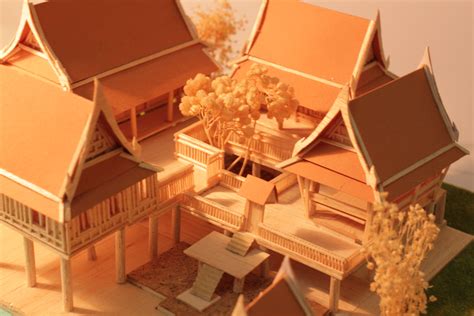 Thai Traditional House Model Design By Paravee Pokawatthananurak