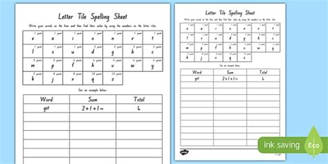 Letter Tile Spelling Words Worksheet Worksheet Worksheet