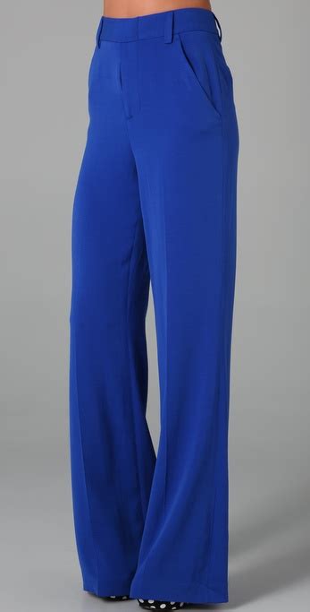 Cobalt Blue Wide Leg Pants Pi Pants