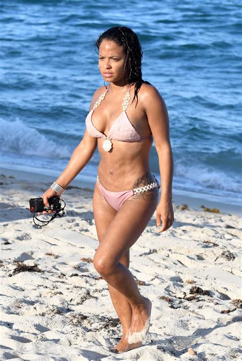 Christina Milian In Bikini At The Beach In Miami 07112017