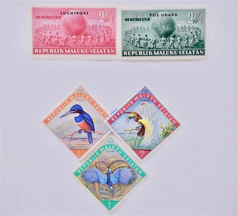 Sold Price: Republic Maluku Selatan Stamps - 63 Stamps - Unused / Mint