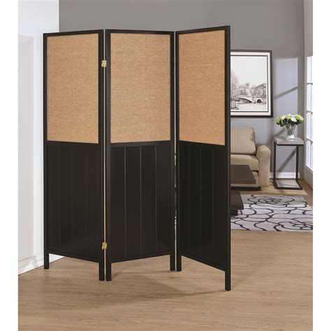 Folding design makes it easy to store away when not in use. Coaster Folding Screens 902624 Three Panel Folding Screen ...