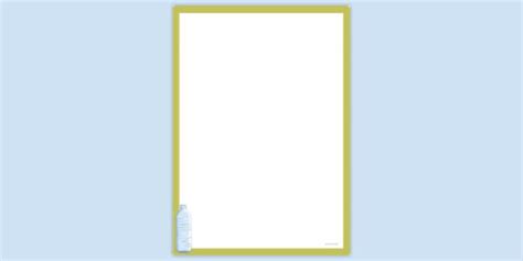 Free Simple Blank Plastic Bottle Page Border Page Borders