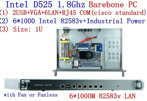 Full Gigabit Multi Wan Router Firewall With 682583v Rj45 Intel D525 1