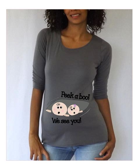 Maternity Peek A Boo Twins Shirttee We See