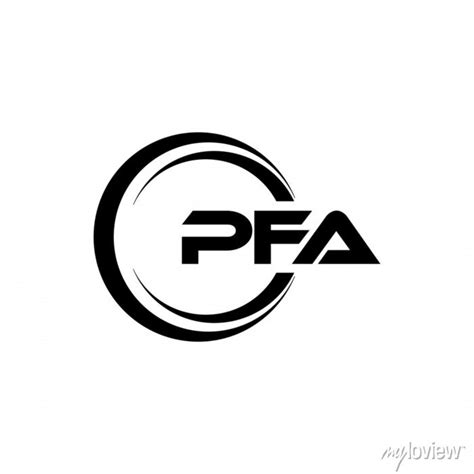 Pfa Letter Logo Design With White Background In Illustrator Posters