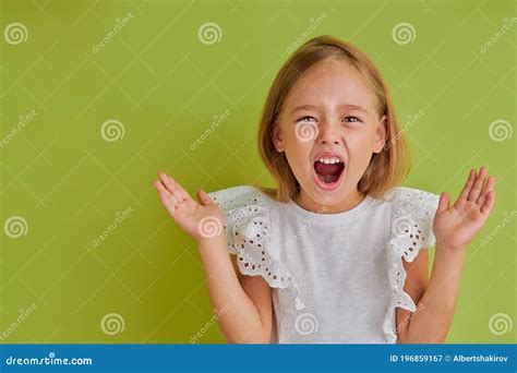 Angry Little Girl Is Screaming Stock Image Image Of Flirty Childhood