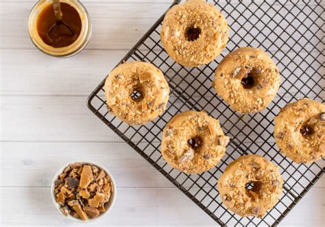 Salted Caramel Doughnuts With Toffee Crunch Love Swah